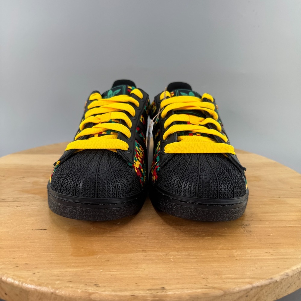 adidas Superstar II 'Jamaica' Mens Size 12 Shoes Black Green Yellow Red Marley - Picture 2 of 9